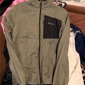 Columbia Charcoal Jacket with Blue Trim